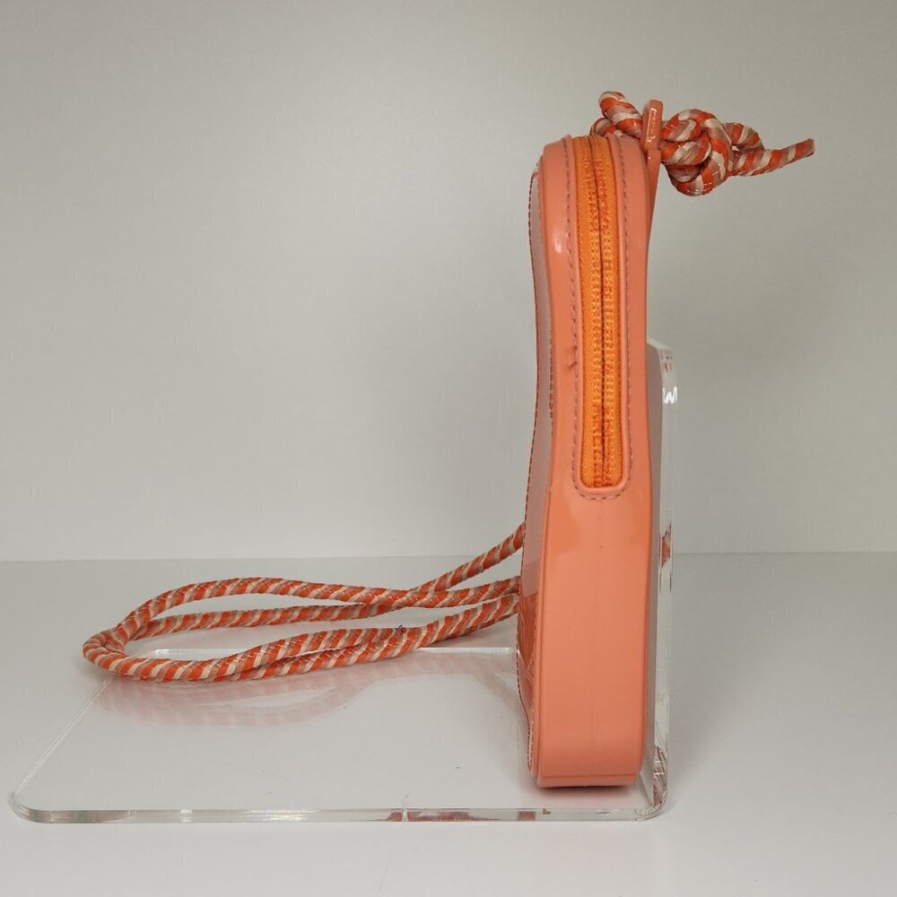 Brizza Arezzo Cell Phone Holder Crossbody Mini Bag Orange - Picture 4 of 10